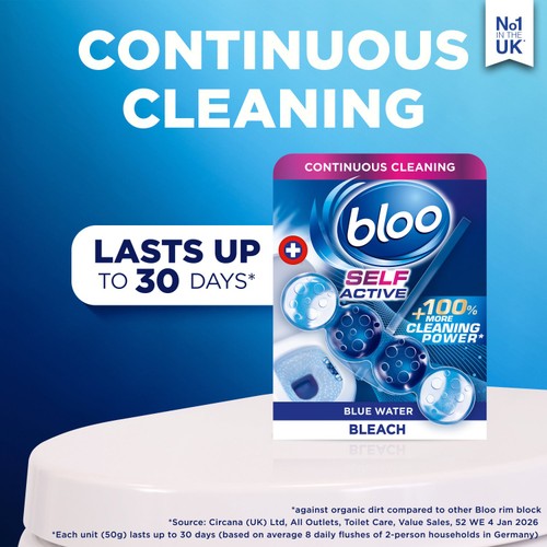 Bloo Colour Active+ Bleach Toilet Rim Blocks