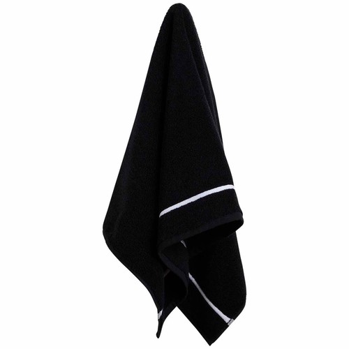 M&S X Kelly Hoppen Beretta Stitch Bath Sheet, Black/White