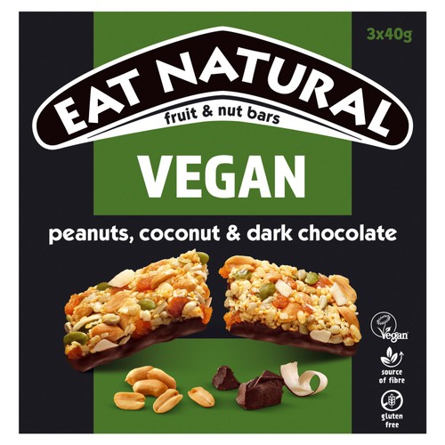 Eat Natural Vegan, Peanuts, Coconut & Dark Chocolate