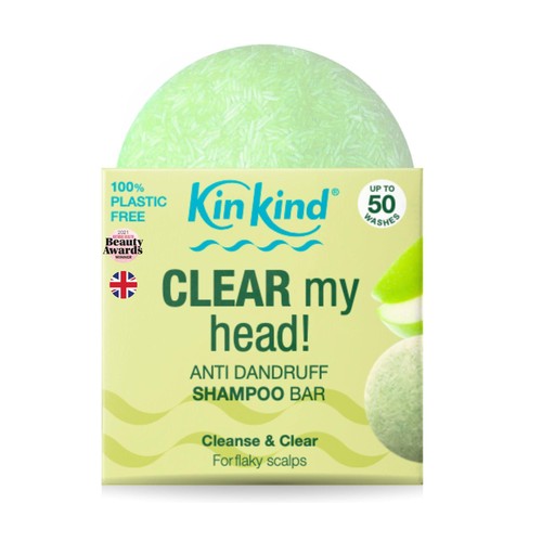 KinKind CLEAR My Head! Anti Dandruff Solid Shampoo Bar for Flaky Scalp, 50g KinKind CLEAR My Head! Anti Dandruff Solid Shampoo Bar for Flaky Scalp, 50g