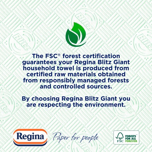 Regina Blitz Giant Kitchen Roll 260 All Purpose Sheets 1 Roll