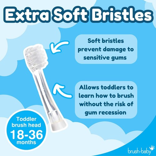Brush-Baby BabySonic Replacement Toothbrush Heads, 18-36 mths