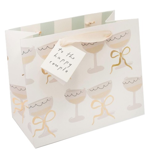 Caroline Gardner Champagne Flute Wedding Medium Gift Bag