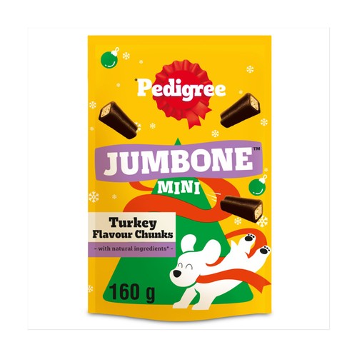 PEDIGREE Christmas Jumbone Small Dog Treats with Turkey Flavour
