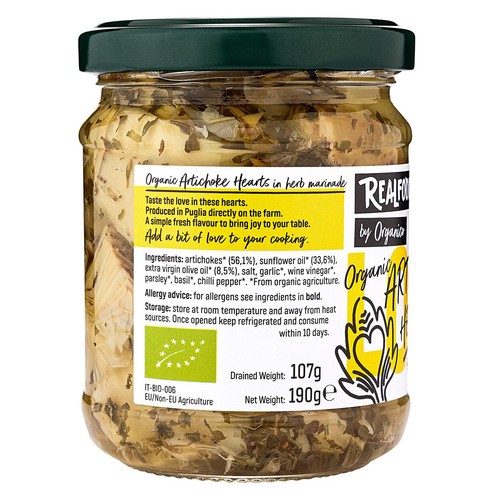 Realfoods Organic Artichoke Hearts
