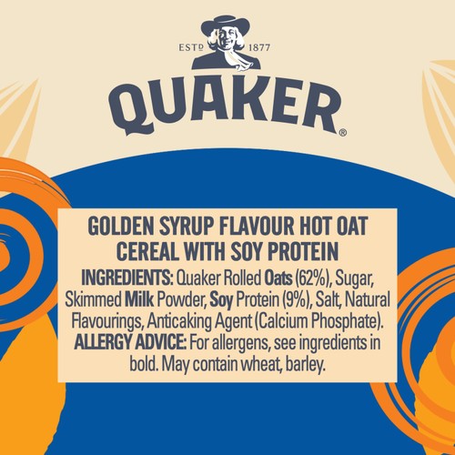 Quaker Oats High Protein Golden Syrup Porridge Pot