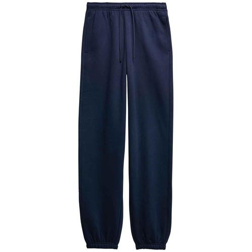 M&S Womens Cotton Rich Cuffed Joggers, 16 Extra Short, Navy