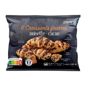 Picard 6 Filled Cacao & Hazelnut Croissants