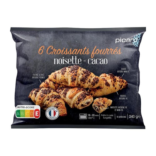 Picard 6 Filled Cacao & Hazelnut Croissants