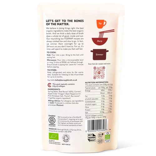 Borough Broth Organic Low FODMAP Beef Broth