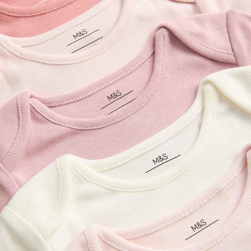 M&S Plain Sleepsuit, 0-3 Months, Pink