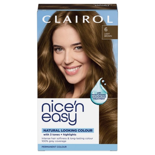 Clairol Nice'n Easy Hair Dye, 6 Light Brown