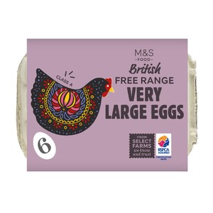 Free Range 6 Large Eggs
