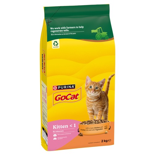Go-Cat Kitten Chicken Turkey and Milk Dry Cat Food 