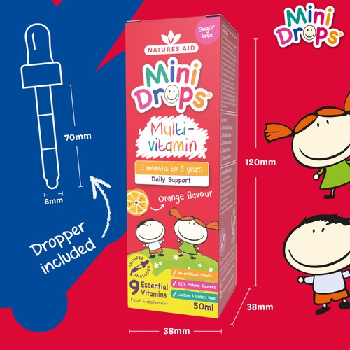 Natures Aid Mini Drops Multivitamin for Infants & Children