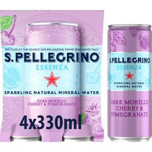 San Pellegrino Essenza Infused Sparkling Water Cherry & Pomegranate 4x330Ml
