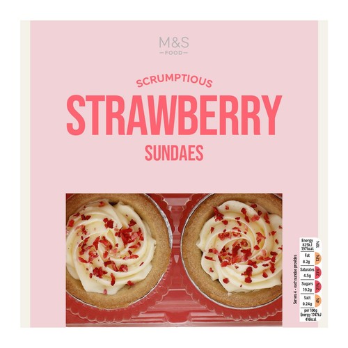M&S Strawberry & Cream Sundaes