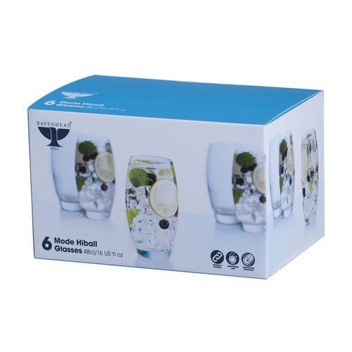 Ravenhead Mode Highball Glasses, 480ml
