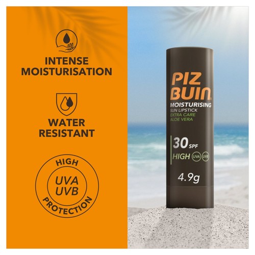 Piz Buin Moisturising Sun Lipstick SPF30 with Aloe Vera