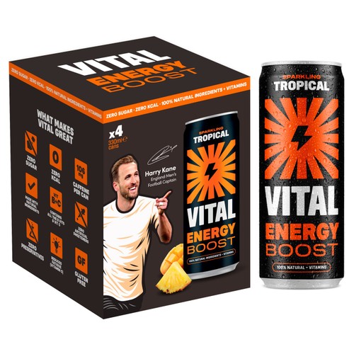 Vital Drinks Natural Energy Sparkling Tropical