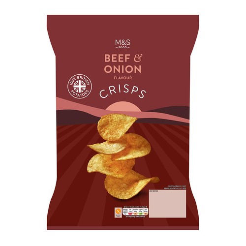 M&S Beef & Onion Crisps