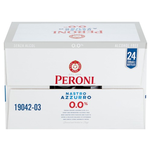 Peroni Nastro Azzurro 0% Alcohol-Free Beer Lager Bottles