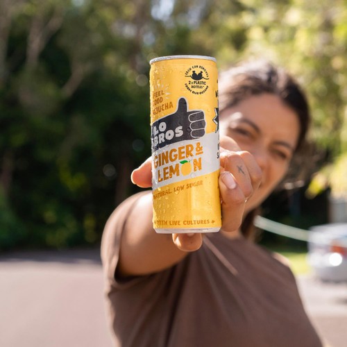 Lo Bros Kombucha Ginger & Lemon Low Sugar Multipack