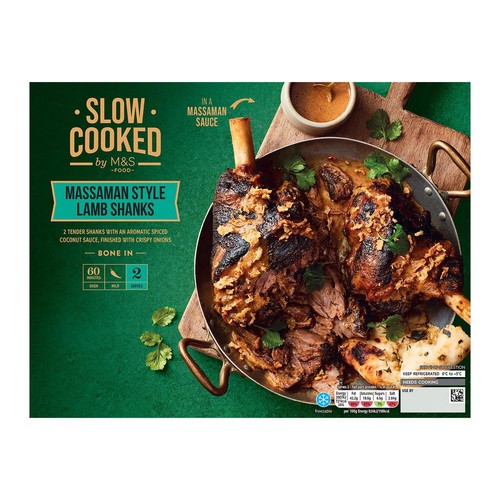 M&S 2 Slow Cooked Massaman Curry Lamb Shanks