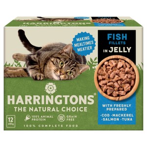 Harringtons Adult Wet Cat Food Meat in Jelly Multipack