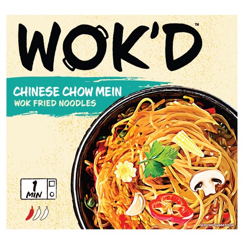 WOK'D CHINESE CHOW MEIN WOK FRIED NOODLES