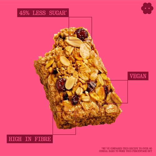 Graze Cherry Bakewell Oat Boosts Flapjack Snack