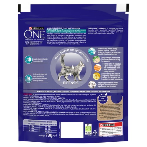 Purina One Senior 7+ Salmon Dry Cat Food