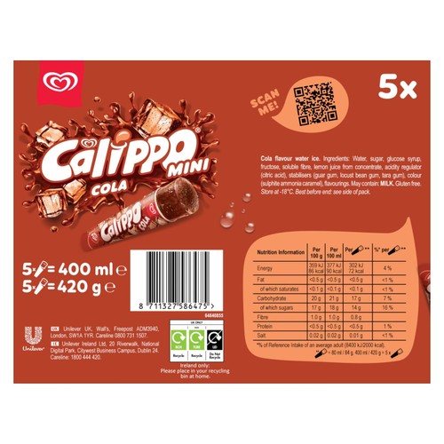 Calippo Mini Cola Ice Lollies
