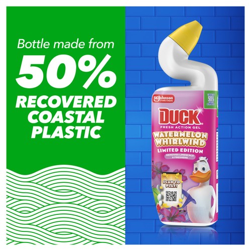 Duck Deep Action Gel Toilet Liquid Cleaner Watermelon Whirlwind