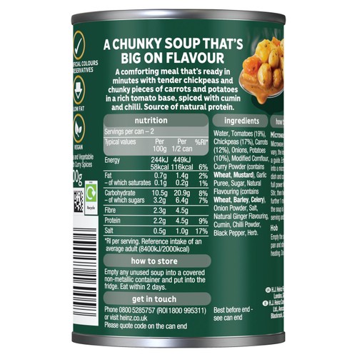 Heinz Big Soup Spiced Chickpea