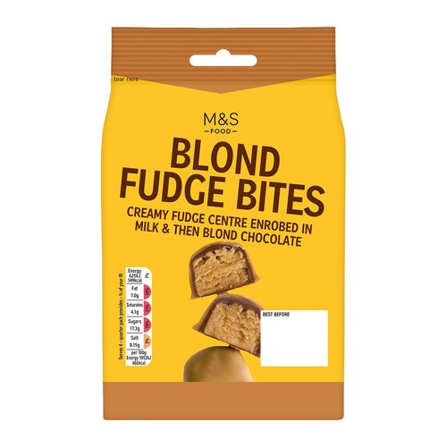 M&S Blond Fudge Bites