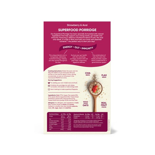 Naturya Superfood Porridge Strawberry & Acai