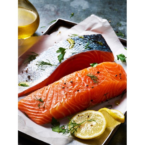 M&S Scottish 2 Salmon Fillets Skin On