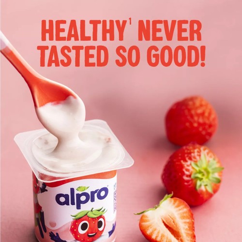 Alpro Kids Strawberry Soya Dairy Free Yoghurt Alternative