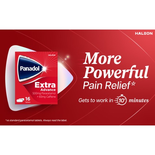 Panadol Extra Advance 500mg Paracetamol Caffeine Pain Relief Tablets