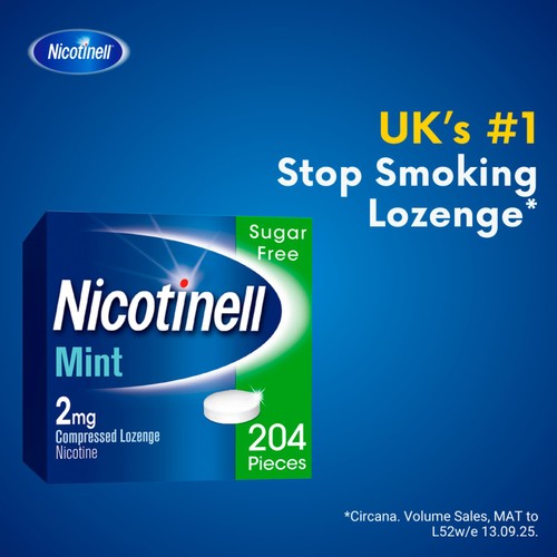 Nicotinell Nicotine Lozenge Quit Smoking Sugar Free Mint 2mg