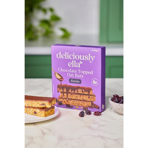Deliciously Ella Raisin Chocolate Topped Oat Bar Multipack