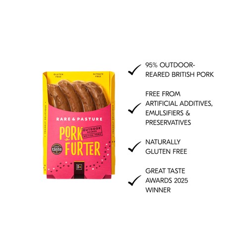Rare & Pasture Porkfurter Hot Dog