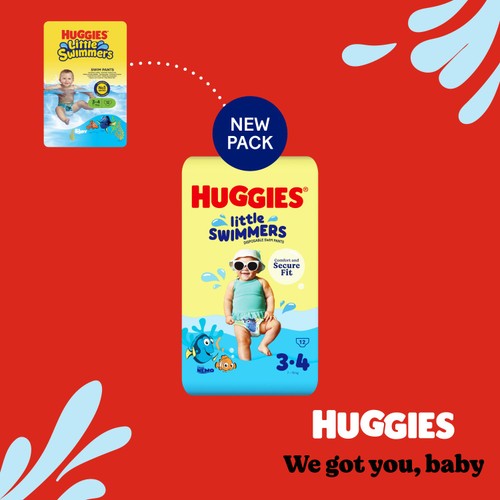 Huggies Little Swimmers Swim Nappies, Size 3-4 (7-15kg)