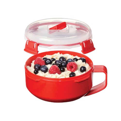 Sistema Microwave Porridge Bowl Food Container with Steam Vent 850ml