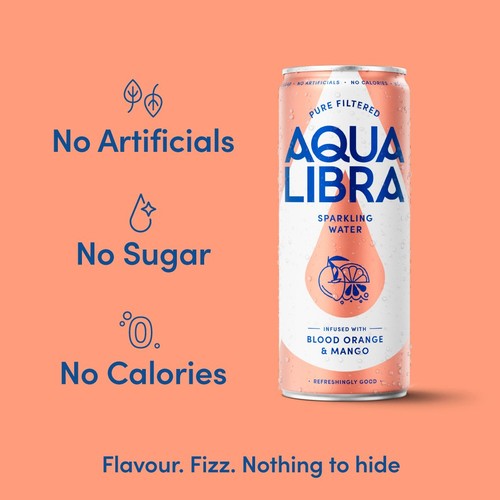 Aqua Libra Blood Orange & Mango Infused Sparkling Water