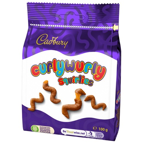 Cadbury Curly Wurly Squirlies Chocolate Bag