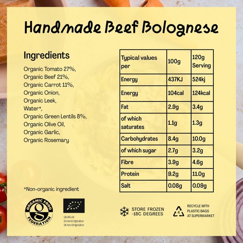 Lune & Wild Handmade Beef Bolognese Baby & Kids Sauce 7+ months