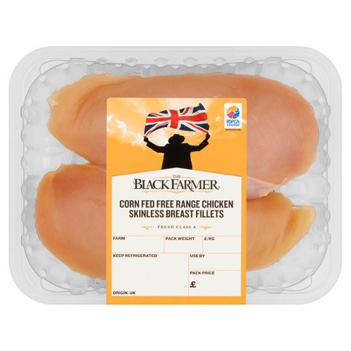 The Black Farmer Corn Fed Free Range Skinless Chicken Breast Fillets