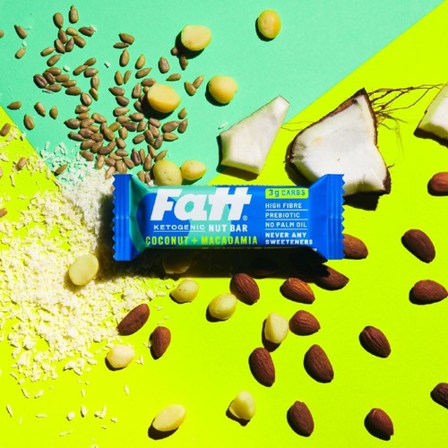 Fatt Coconut + Macadamia High Fibre Keto Bar